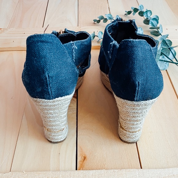 Merona // Macie Dark Denim Espadrille Wedges - Picture 5 of 9